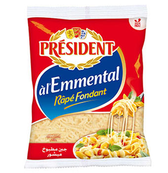 Fromage Rapé Fondant Emmental Président 50g