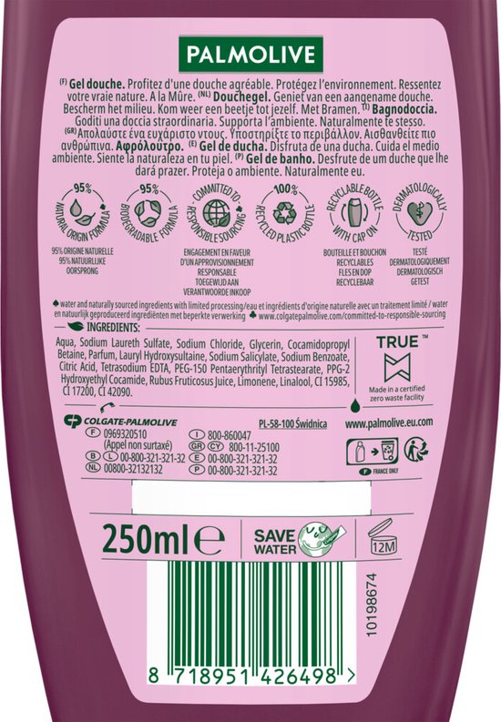 Gel Douche Palmolive  Berry Pick 250ML