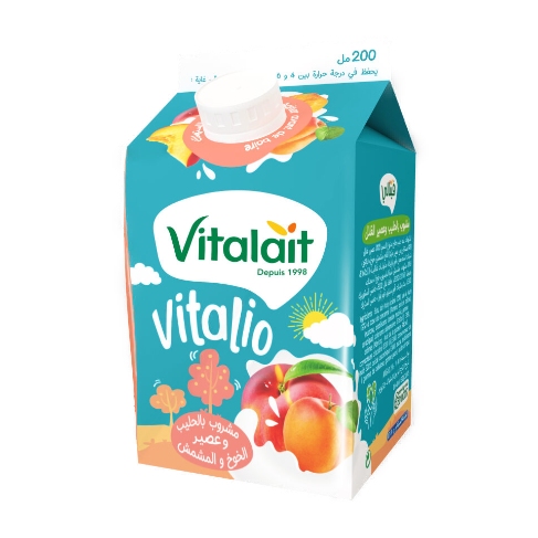Jus Vitalio Péche&Abricot Vitalait 250g