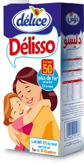 Lait Demi Ecrémé Délisso Délice 1L