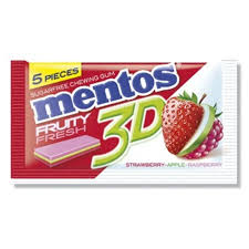 Mentos 3D Gout Fraise 5 pcs 