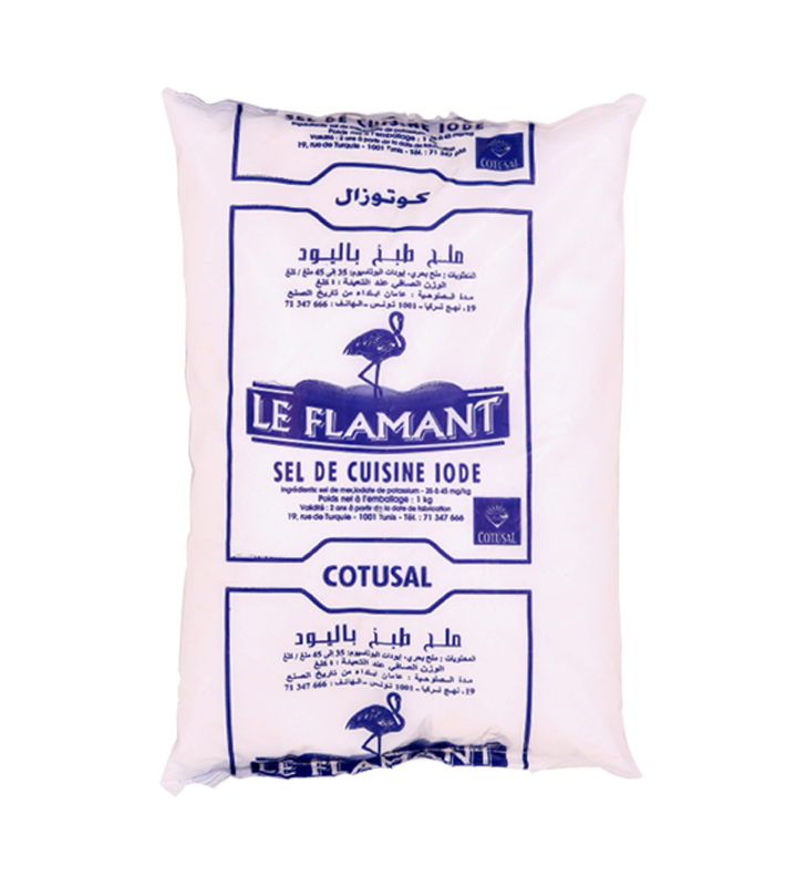 Sel Cuisine Iode Gros Le Flamant 1Kg