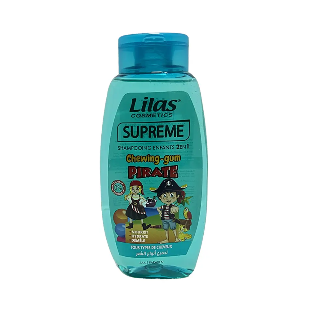 Shampoing Lilas Enfants Chewing-gum Pirate 2en1 300ML