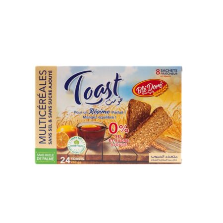 Toast Multi Céréales Sans Sel Sans Sucre Ajouté 240g