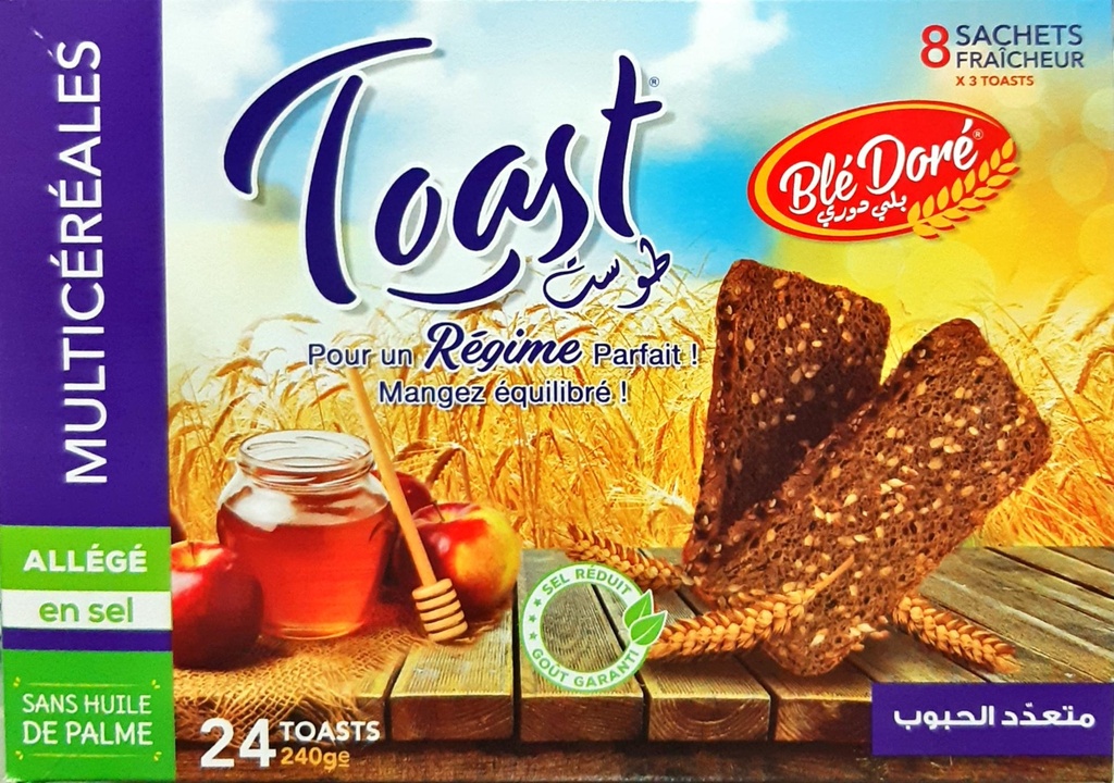 Toast multi céréales Blé Doré 240g