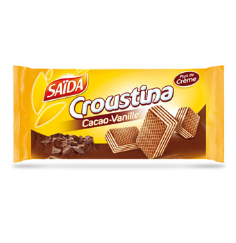 Gaufrettes Croustina Saida Cacao-Vanille 100g