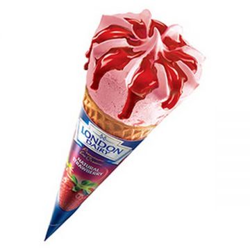 Glace London Dairy Natural Strawberry Cone
