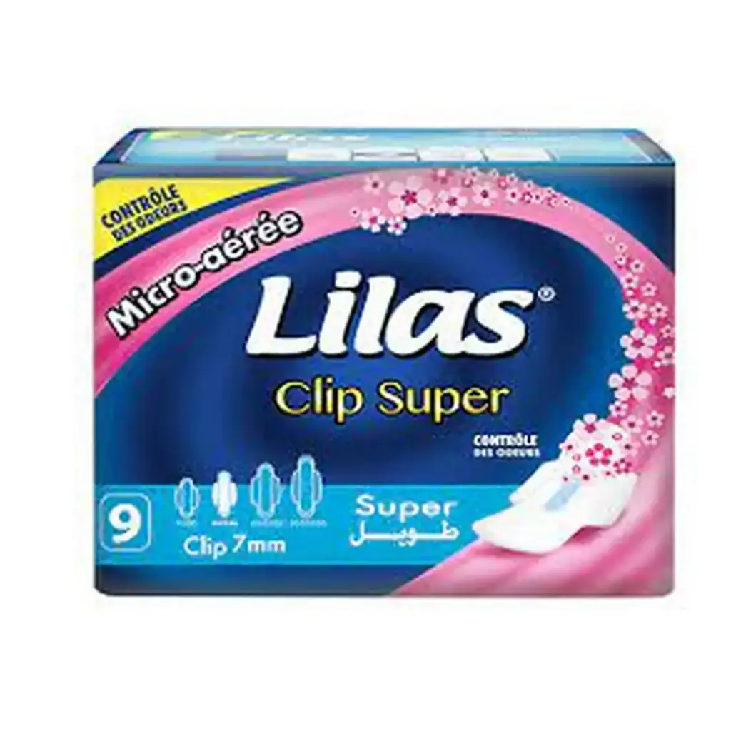 Serviette Lilas Clip Super 7mm 9pcs