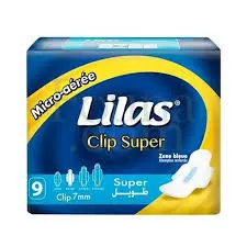 Serviettes Lilas Clip Super 7mm 9pcs
