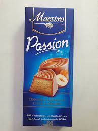Maestro Passion chocolat au lait crème de noisette 72g