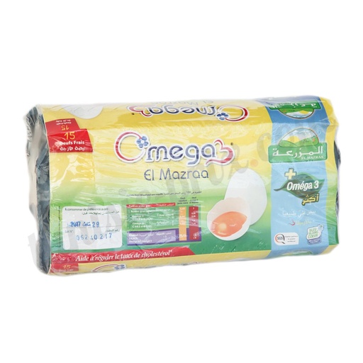 Oeufs Frais oméga3 15 pcs El mazraa