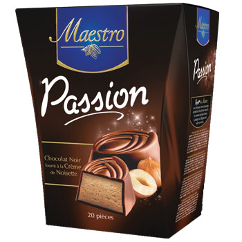 Passion Maestro Chocolat Noir Crème Noisettes 240g