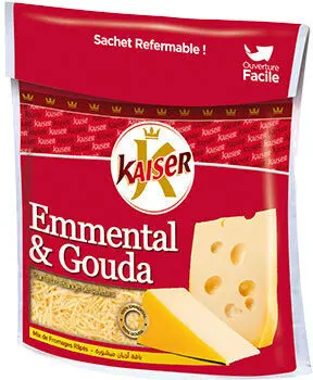 Fromage rapé  Emmental  & Gouda Kaiser 110g
