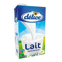 Lait Démi écrémé Délice 1L