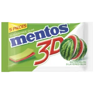 Mentos 3D Gout pastéque 5pcs 
