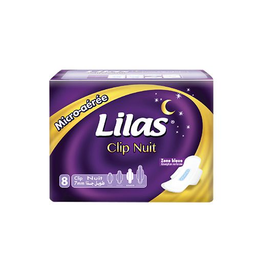 Serviettes Lilas Clip Nuit 