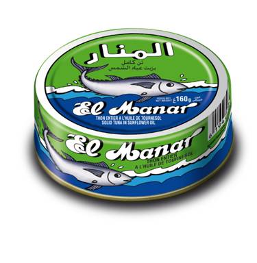 Thon Entier H.Végétale El Manar 160g